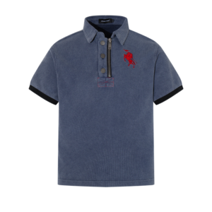 Wholesale Custom Retro Knight Embroidery Washed Polo Shirt Factory Bulk Customizable