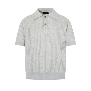 Wholesale Custom Cleanfit Vintage Luxury Twisted Knit Polo Shirt Factory Bulk Customizable