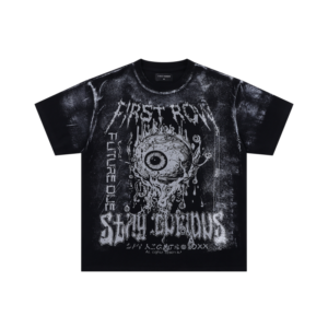 Wholesale Custom Rhinestone Washed Distressed LA Street Short Sleeve Tee Factory Bulk Customizable