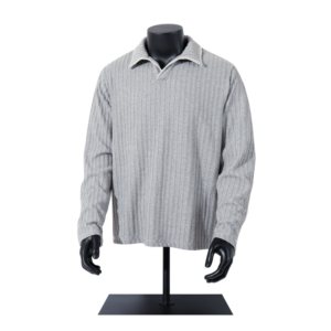 Wholesale Custom Hand-Stitched Wheat Pattern Knit Polo Shirt Factory Bulk Customizable